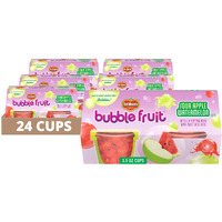Del Monte Bubble Fruit Sour Apple Watermelon Fruit Cup Snacks, 4 Count (Pack Of 6)