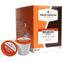 Fresh Roasted Coffee, Breakfast Blend, Light Roast, Kosher, K-Cup Compatible, 24 Pods