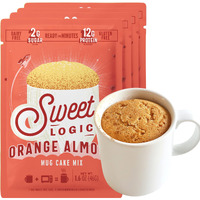 Sweet Logic Keto Dessert Mug Cake Mixes - Orange Almond - Low Sugar - Gluten-Free - Low Carb - Diabetic-Friendly Sweets - Natural Ingredients - High Protein - Delicious Keto Treats (4 Pack)