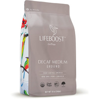 Lifeboost Coffee Medium Roast Swiss Water Decaf Coffee Ground - Low Acid Single Origin Usda Decaf Organic Coffee - Non-Gmo Coffee Third Party Tested For Mycotoxins & Pesticides - 12 Ounces