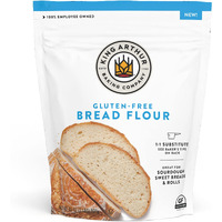 King Arthur Gluten Free Bread Flour: 1:1 Replacement For Yeasted Recipes - 2 Lbs Of Premium Gf Flour For Artisan Boules, Bagels, Cinnamon Rolls & Burger Buns - Sorghum & Xanthan Gum