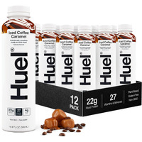 Huel Ready-To-Drink | Iced Coffee Caramel Meal Replacement Drink | High Protein Drink | Nutritionally Complete, Low Sugar, High Fiber, Plant Based, Vegan | 22G Protein Per Bottle, 16.9 Fl Oz (12 Pack)