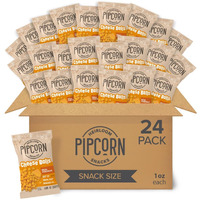Heirloom Cheddar Cheese Balls By Pipcorn - Cheddar 1Oz 24Pk - Healthy Snacks, Gluten Free Snacks, Snack Packs, Heirloom Corn, Baked Not Fried, Individually Wrapped