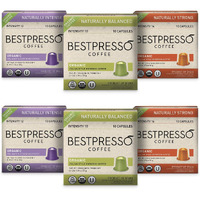 Organic Usda Bestpresso Coffee Aluminum Espresso Pods For Nespresso Original Machine 120 Pack (Variety Pack)