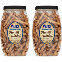 Utz Braided Honey Wheat Pretzel Twists - 24 Oz Barrel (2 Count) - Sweet Honey Taste, Thick, Crunchy Pretzel Twists, Perfect For Dipping And Snacks, Zero Cholesterol Snack Food, Brown