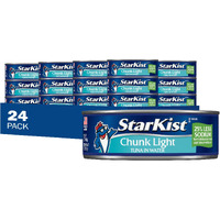 Starkist 25% Less Sodium Chunk Light Tuna In Water - 5 Oz Can (Pack Of 24)