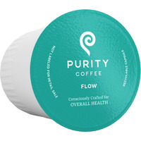 Purity Coffee Flow Medium Roast Organic Coffee - Usda Certified Organic Specialty Grade Arabica Single-Serve Coffee Pods - Third Party Tested For Mold, Mycotoxins And Pesticides - 12 Ct Box