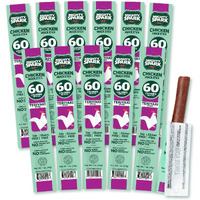 Mighty Spark Chicken Snack Sticks - Teriyaki - 6G Of Protein, No Antibiotics, No Hormones, Gluten Free, Soy Free Meat Sticks - High Protein Keto Snacks, Weight Watchers Approved - 12 Count