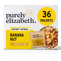 Purely Elizabeth Banana Nut Superfood Oatmeal, With Prebiotic Fiber, Made With Organic Oats, Flax & Chia, Vegan, Gluten Free & Non-Gmo, 9.12 Ounce (Pack Of 6)
