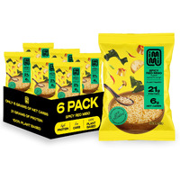 Immi Spicy Red Miso Ramen, 100% Plant Based, Keto Friendly, Low Carb, High Protein, Packaged Noodle Meal Kit, Ready To Eat, 6 Pack