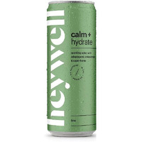 Heywell Sparkling Adaptogenic Water Calm And Hydrate Lime Flavor, Non Caffeinated, Organic, Non Gmo, Vegan, Gluten Free, Dairy Free, 12 Fluid Ounce (Pack Of 12)