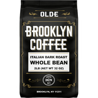 Brooklyn Coffee Whole Bean, Italian Dark Roast (2Lb) Extra Strong, Delicious Taste, Heavenly Aroma - Fresh Bulk Coffee Beans Roasted Weekly In Nyc