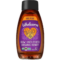 Wholesome Sweeteners 16-Ounce Organic Raw Unfiltered Honey Bottle, 100% Pure, Fair Trade Certified, Non Gmo Project Verified, & Gluten Free, 1 Pack