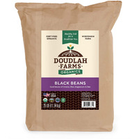 Organic Dried Black Beans 25Lb Bulk By Doudlah Farms - Farmed From Regenerative Soil | Tested Clean Certified | Vegan, Non-Gmo, Grown In Usa - Fiber & Protein For Soups, Burritos, Salads, And Chili