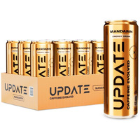 Drink Update Energy Drink With Paraxanthine - Jitter Free, Crash Free, No Overstimulation, No Withdrawal - Caffeine And Sugar Free (Mandarin, 12 Pack)