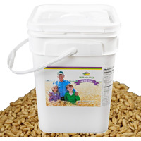 Wheatland Soft White Wheat Berries  23 Lbs  Delicious  Healthy Food Option  Farm Fresh  Mylar And Bucket Provide 25 Year Shelf Life  Emergency Food Storage  Non-Gmo  Lab Tested Chemical-Free  Premium Baking Quality  Sproutable