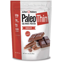 Julian Bakery Paleo Thin Protein Powder | Chocolate | Egg White | Soy Free | 22G Egg White Protein | 3 Net Carbs | 2.18 Lbs | 30 Servings
