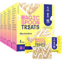 Magic Spoon Treats - High Protein, Low Carb, Keto Friendly, 1G Of Sugar, Gluten Free, Crispy Treat Protein Bar Cereal Bar, On-The-Go Healthy Snack (Marshmallow, 16 Bars)