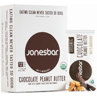 Jonesbar (Chocolate Peanut Butter, 12 Count (Pack Of 1)), Usda Organic Fruit & Nut Bar, Non-Gmo, Kosher, Vegan, Gluten Free, Simple Snack Bar