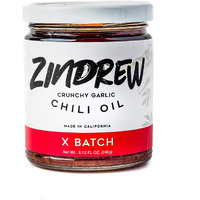 Zindrew Chili Crunchy Garlic Chili Oil X Batch. Premium Spicy, Savory, Umami Gourmet All-Purpose Hot Chili Crisp Sauce (Og Batch- Very Mild Heat And X Batch- Very Spicy) 8.12Oz