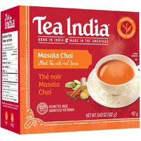 Tea India Masala Chai Tea Flavorful Blend Of Black Tea & Natural Ingredients Strong Full-Bodied Traditional Indian Caffeinated Tea 80 Round Teabags