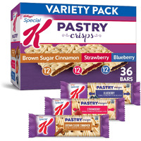 Special K Variety Pack, Brown Sugar Cinnamon/Strawberry/Blueberry Crisps, 36 Ct