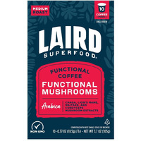 Laird Superfood K-Cups With Functional Mushrooms - Medium Roast, 10Ct - Made With Organic Extracts Of Chaga Mushrooms, Lions Mane, Maitake, And Cordyceps Functional Mushrooms