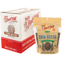 Bob's Red Mill Resealable Organic Chia Seeds, 60 Oz, Pack Of 5