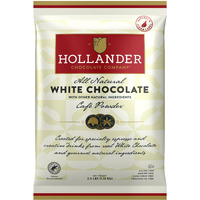 Hollander All Natural White Chocolate Powder | 2.5Lb Bag | Sweet & Creamy Real White Chocolate |Beverage, Specialty Coffee Drinks, Baking & Desserts | Clean Label & Gourmet Ingredients | Gmo Free, Rainforest Alliance Certified, Clean Label