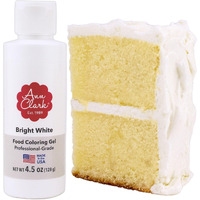 Ann Clark Bright White Food Coloring Gel Large 4.5 Oz Professional Grade Made In Usa