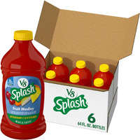 V8 Splash Fruit Medley Flavored Juice Beverage, 64 Fl Oz Bottle (6 Pack)