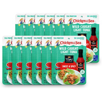 Chicken Of The Sea Wild Caught Light Tuna, 2.5 Ounce Packets (Box Of 12), Lightly Seasoned Sweet & Spicy