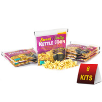 All In One Popcorn Packs - Wabash Valley Farms Sweet & Salty Kettle Corn, Popcorn Kernels For Popcorn Machine, 6 Popcorn Kits