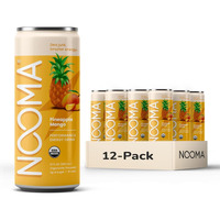 Nooma - Performance Energy Drink - Pre Workout Drink - Nootropics, Adaptogens + Electrolytes - Organic & 0 Added Sugars -120Mg Clean Caffeine, 15 Calories & 2G Sugar -Pineapple Mango -12 Pack -12Oz Ea