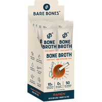Bare Bones Bone Broth Instant Powdered Beverage Mix, Ramen, Pack Of 8, 15G Sticks, 10G Protein, Keto & Paleo Friendly, Non-Gmo, Gluten-Free, Dairy-Free