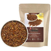 Fullchea - Himalayan Tartary Buckwheat Tea - Black Buckwheat - Roasted Buckwheat - Loose Leaf Herbal Tea - Caffeine Free - Non-Gmo - Gluten Free - 100% Natural 16Oz / 453G