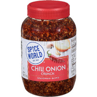 Spice World Chili Onion Crunch Seasoning Blend - Ready-To-Use Seasonings For Cooking - 28Oz Chili Crunch Blend Adds Savory Flavor And Heat To Stir-Fries, Chili, Stews, Asian Dishes, And More
