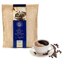 Cafe Blue - 100% Authentic Jamaica Blue Mountain Coffee From Clifton Mount Estate, Medium Roast Whole Bean Coffee, Premium Arabica Coffee Beans, Coffee Bag Of 16 Ounces (1 Pound, 454 Grams)