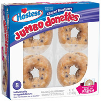 Blueberry Glazed Jumbo Donettes By Hostess [8 Count Package]
