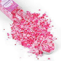 Pink Sprinkles For Cake Decorating 4.23Ounce - Pink Pearl Sprinkles For Cupcake Toppers, Ice Cream, Candy, Cookie Decorations - Pink Sprinkles For Princess Bridal Shower Wedding Party