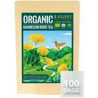 Gldnt Organic Dandelion Root Tea Bags, Premium Organic Raw Dandelion Root Tea, Smooth Taste, Caffeine Free, 100 Count