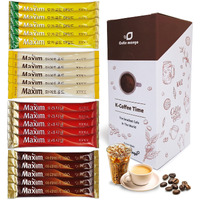 Korean Instant Coffee Mix Variety 20 Sticks Of 4 Types Single Serve/Maxim Instant Mocha White Arabica Original Flavors 5 Sticks Each (Pack Of 20 Sticks)