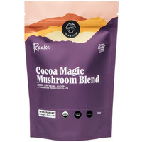 Raaka Cocoa Magic Mushroom Hot Chocolate Blend With Lions Mane, Reishi And Lucuma - Gourmet Adaptogenic Mushroom Hot Chocolate - Organic, Vegan, Low Sugar, Gluten Free, Kosher - 5 Oz. Bag (8 Servings)
