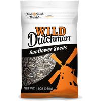 Wild Dutchman Roasted Sunflower Seeds In A Resealable Bag For Ultimate Freshness And An Easy Pour Snack, Salted Original Flavor, 13 Oz (Pack Of 12)
