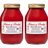 Michael's Of Brooklyn Homestyle Gravy Tomato Sauce - Non-Gmo, Gluten Free, Made With Fresh Tomatoes, Fresh Basil, Garlic Onions, Olive Oil & Fresh Parsley Pasta Sauce - 32 Oz (Pack Of 2)