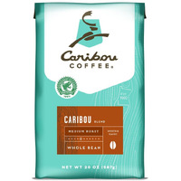 Caribou Coffee Caribou Blend, Medium Roast Whole Bean Coffee, 20 Ounce Bag, Rainforest Alliance Certified