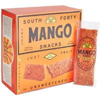 South 40 Snacks Premium Tropical Mango Fruit Bar, Just One Ingredient, Unsweetened, No Added Sugar, Individually Wrapped (35G Bar, Pack Of 18)