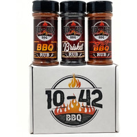 10-42 Bbq Rub Variety Pack Gift Set (No Msg)| 3 Flavors: Bbq, Spicy, And Brisket | Meat Seasoning Dry Rub Spice For Smoking & Grilling | For Beef, Steak, Chicken, Turkey & Pork Ribs | Grilling Gifts For Men