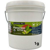 Wilderness Poets, Pistachio Butter - Organic, Raw, 100% Pistachio (7 Pound - 1 Gallon) - Perfect For Dubai Chocolate Bar Desserts With Kataifi Or Savory Creations - Unsweetened, California-Grown