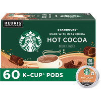 Starbucks Coffee K-Cup Pods, Naturally Flavored Hot Cocoa For Keurig Coffee Makers, 6 Boxes (60 Pods Total)